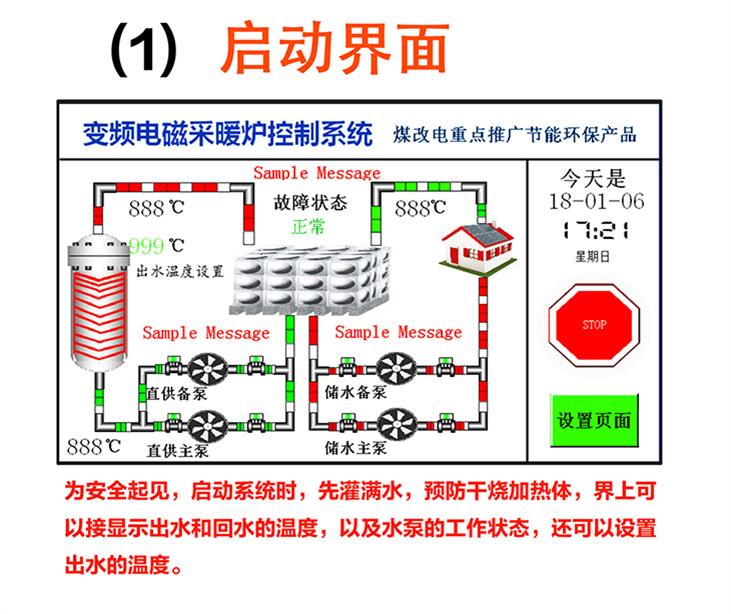 电采暖炉触摸屏控制系统